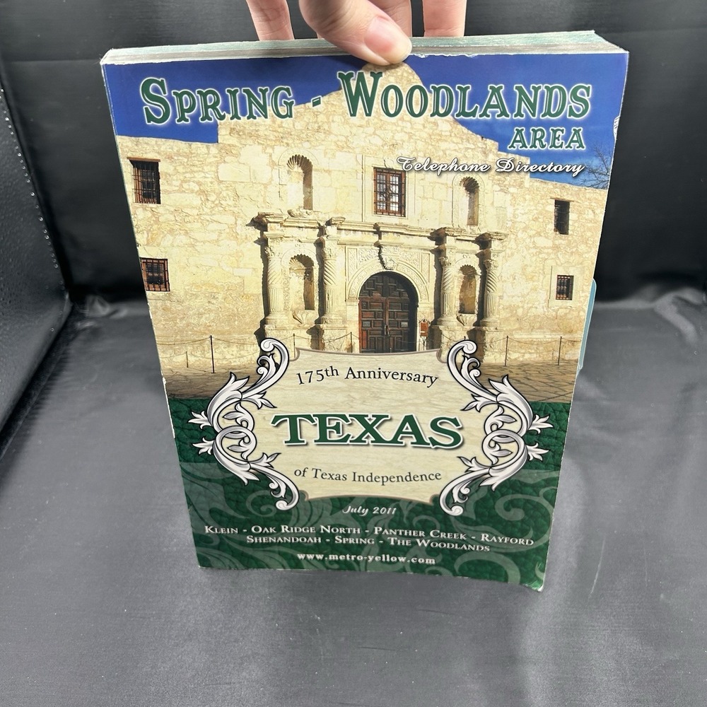 July 2011 Spring/Woodlands Area TX Metropolitan Telephone Directory Genealogy